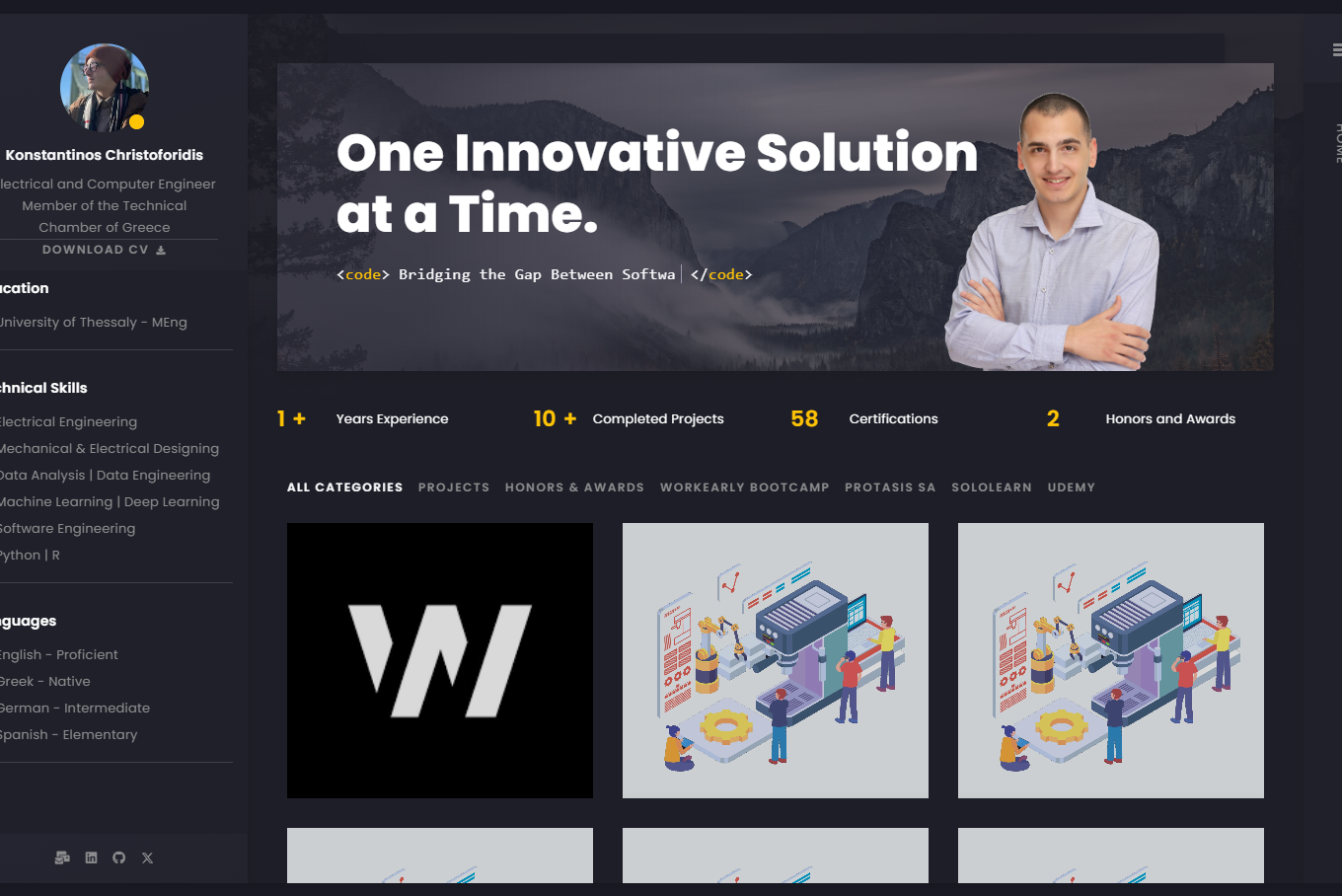 Personal Portfolio of Konstantinos Christoforidis – Software Engineer