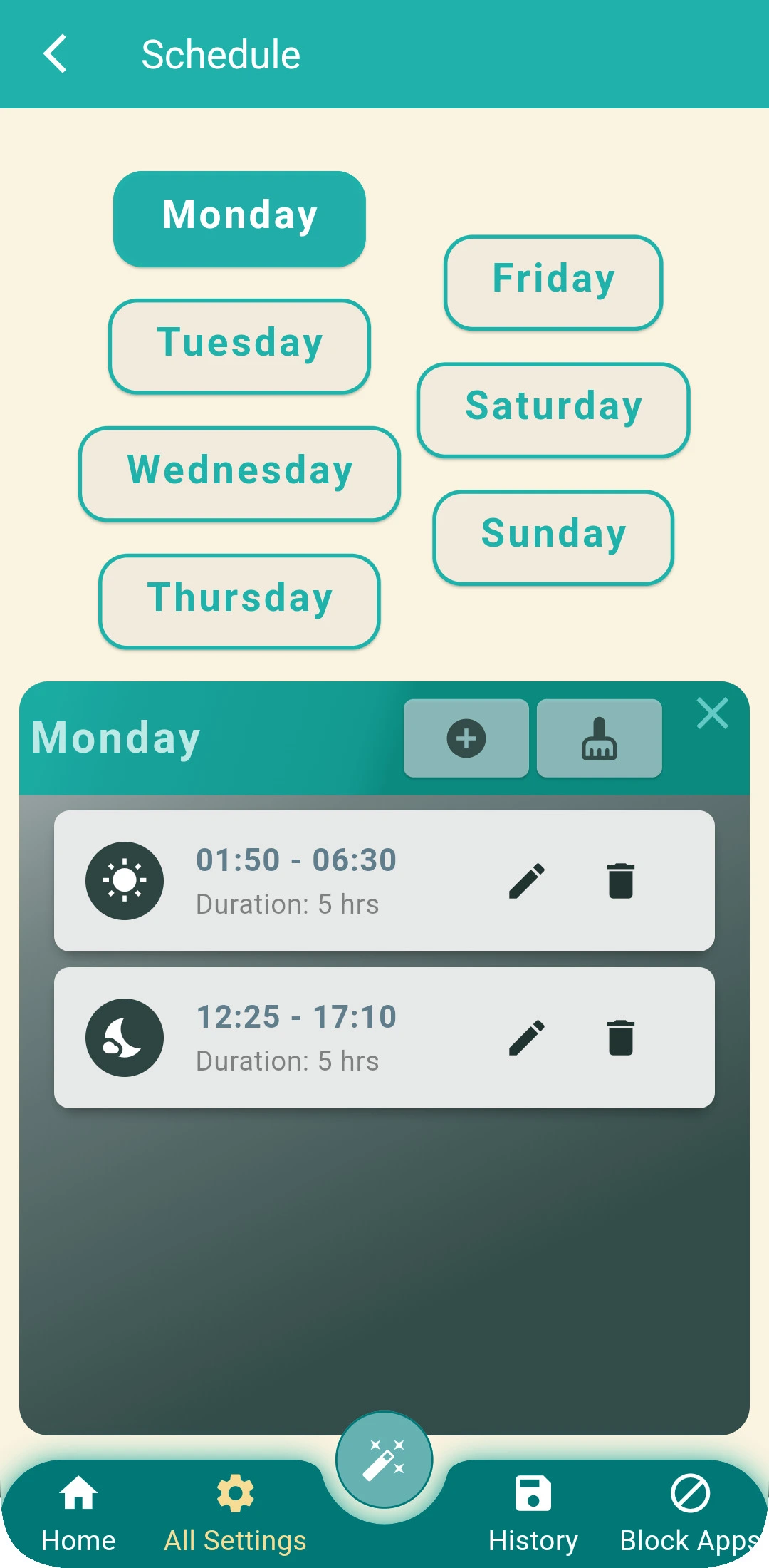 Notification Buddy Android App – screenshot of grouped notifications interface