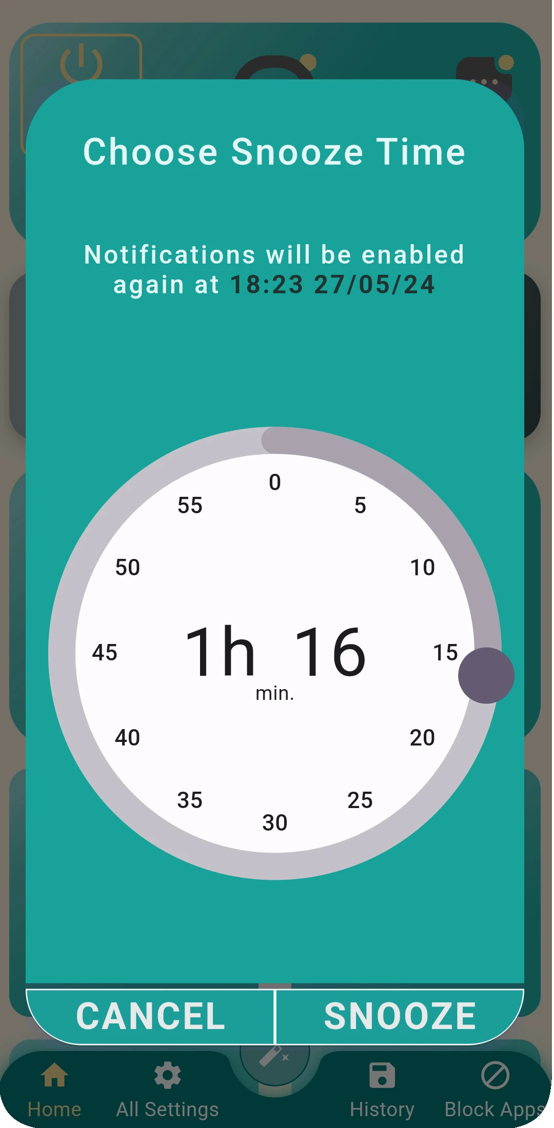 Notification Buddy Android App – screenshot of grouped notifications interface