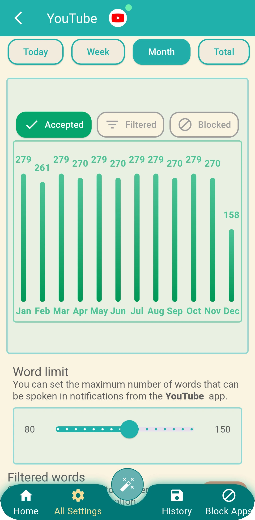 Notification Buddy Android App – screenshot of grouped notifications interface