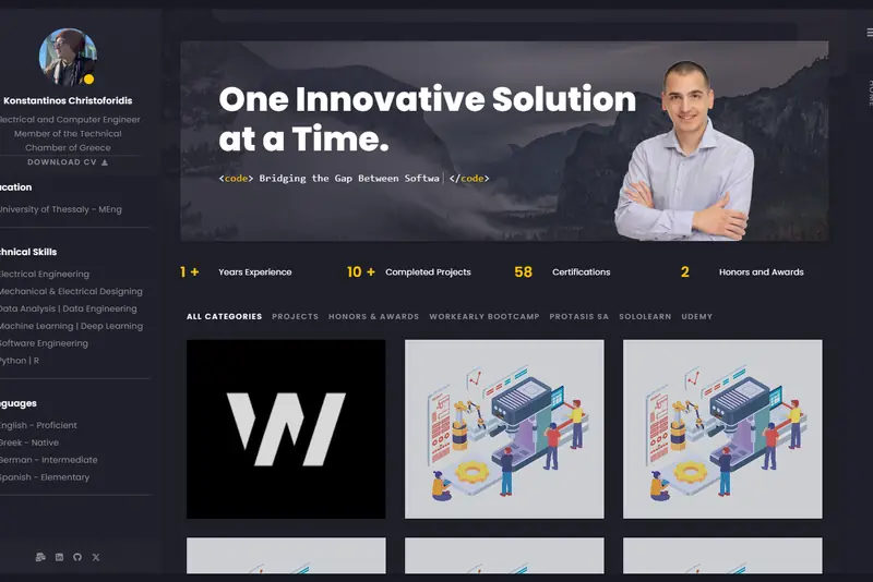 Personal Portfolio of Konstantinos Christoforidis – Software Engineer